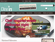 Tablet Screenshot of dineinmeals.com